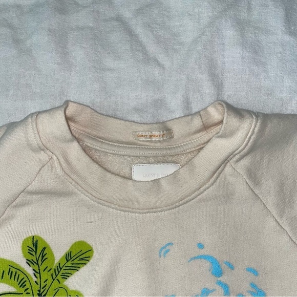 MOTHER x Free People XS The Boost Crop Cut Off Top Soft sweatshirt oversized - Picture 5 of 9